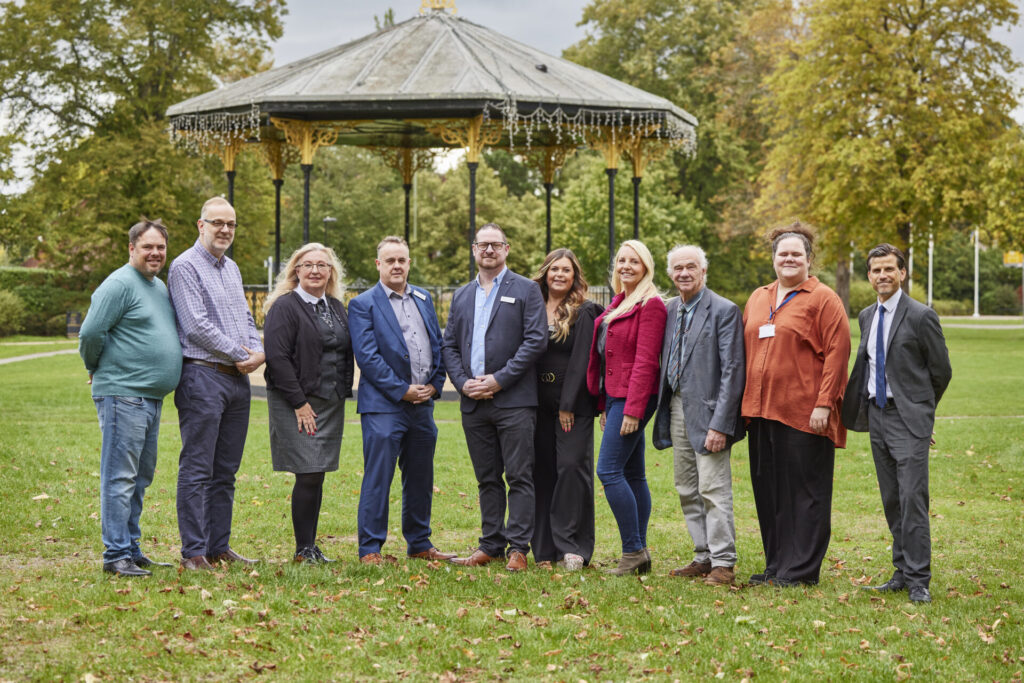 Directors of Eastleigh Bid stood in a park